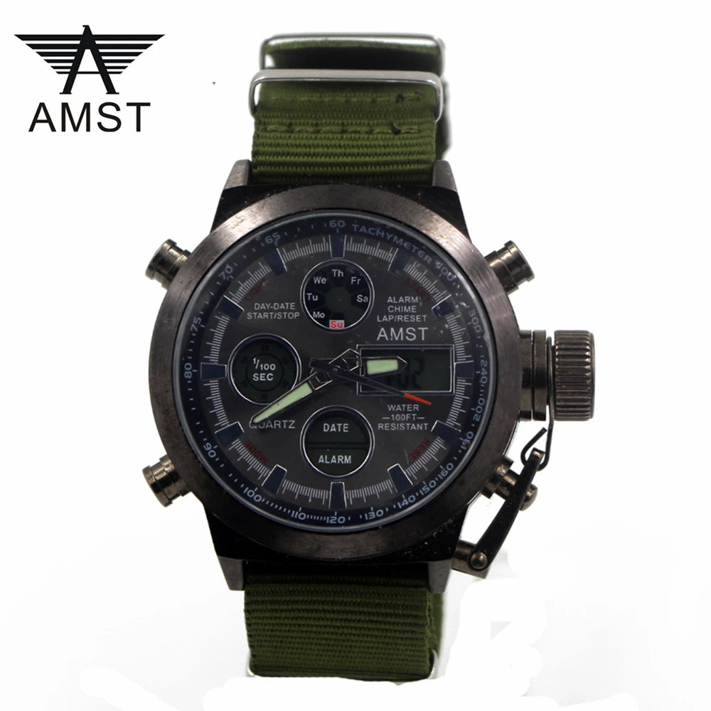 

Luxury Watch Men Famous Brand AMST Military Watches Men Waterproof Diver Clock Wrist watch Quartz Wristwatches Relogio Masculino