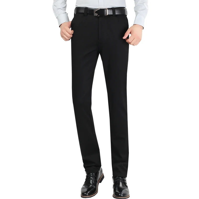 Мужские костюмные брюки хорошего качества эластичные мужские деловые брюки для официального костюма мужские прямые брюки 29-38