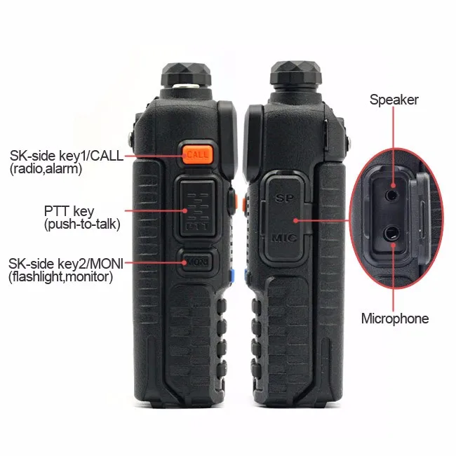 Baofeng UV-5R 136-174/400-520 MHz Walkie Talkie 5 Вт UHF/VHF Двухдиапазонный портативный Ham 2 способа радио с дистанционным динамиком