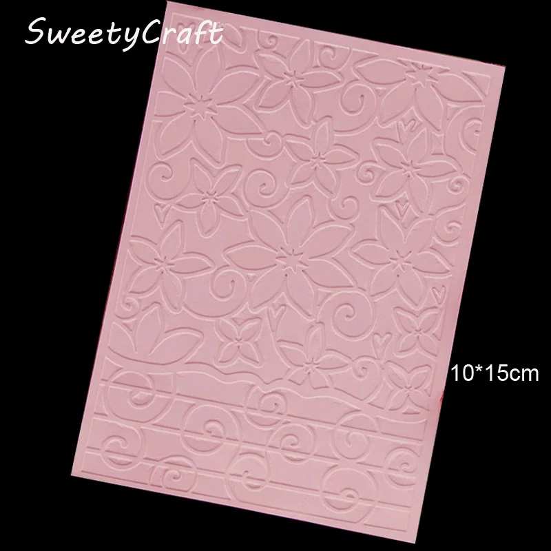 

10*15CM Flower Textured Embossing Folder Plastic for Card Making Stamp DIY Scrapbooking Paper Craft Supplies Impressions Folders