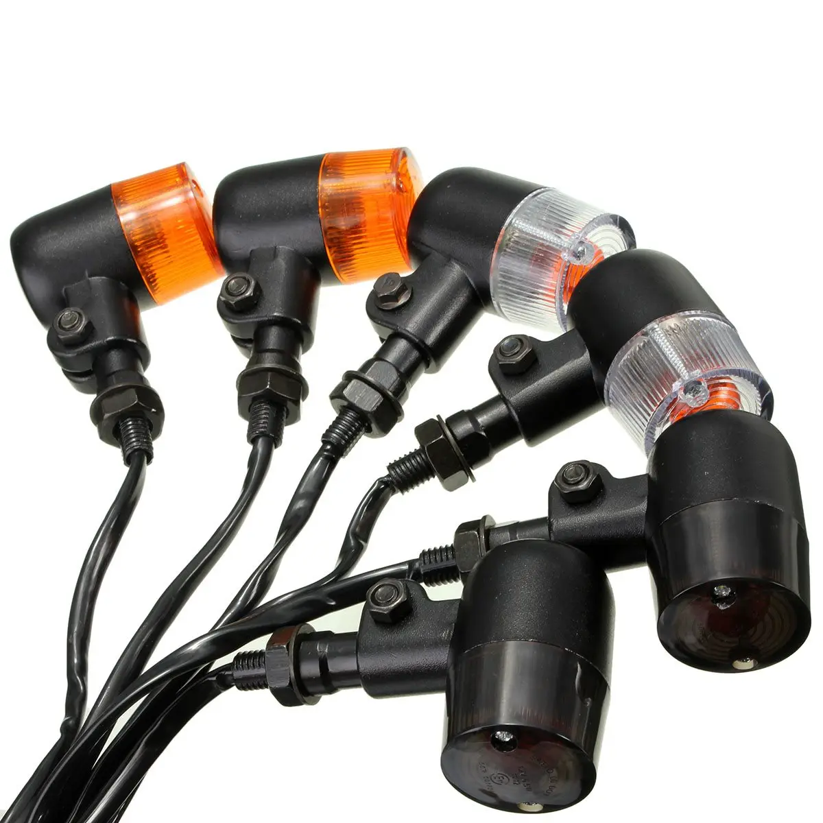 2PCS 12V Motorcycle Turn Signal Indicators Amber Light font b Lamp b font For Honda Yamaha