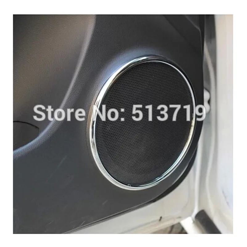4PC Matt Chrome Door Speaker Sound cover trim ring For BMW X5 F15 X6 F16 2015+