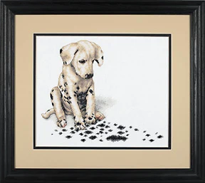 

precision printed cloth pattern 11CT Cross Stitch Kit T354 cute animal Dalmatians Needlework embroidery Toile