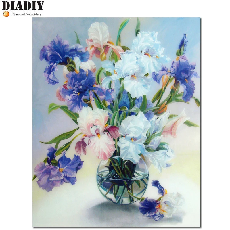 DIADIY Diy diamond drawing flower diamond cross stitch crystal round