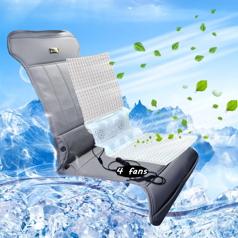 12v pu leather cooling fan Car seat covers, universal cools car