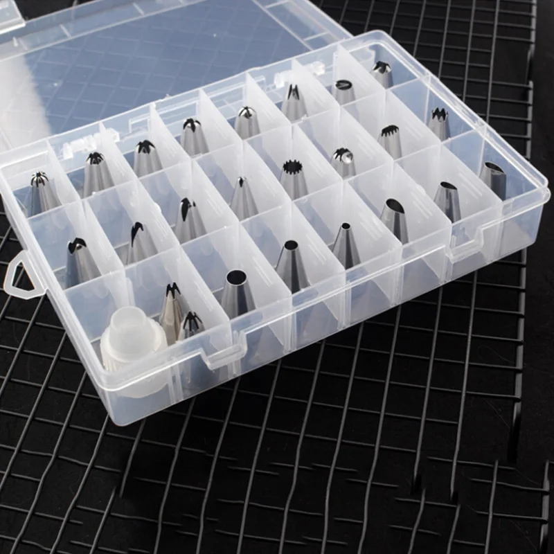 

24Pcs/set Stainless Steel Icing Piping Nozzles Pastry Tips Set For Cake Decorating Sugar Craft Tool Smile Kitchen Accessories