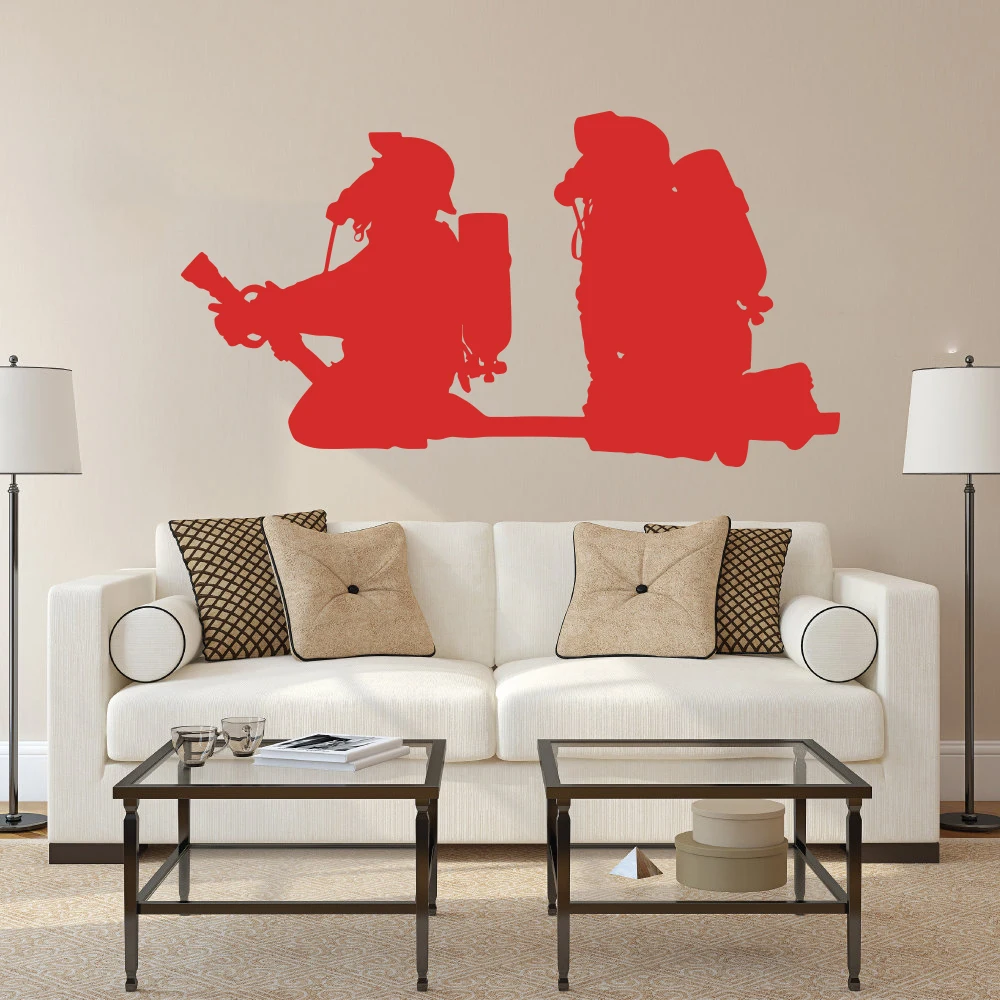 Firefighter Fireman Wall Sticker Bedroom Playroom Firefighter Fire DEPT  Wall Decal Kids Room Living Room Vinyl Decor (3)