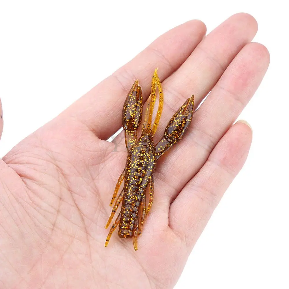

4Pcs Fake Soft Silicone 80mm Lobster Fishing Lures 7 Colors Artificial lifelike Soft Prawn Lure Sea Fishing Accessories