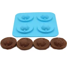 Кухонная утварь для бара ледяная решетка силиконовая форма кубик льда Форма для изготовления черепа Виски круглая формочка для мороженого лоток 4 в 1 z0527# G30