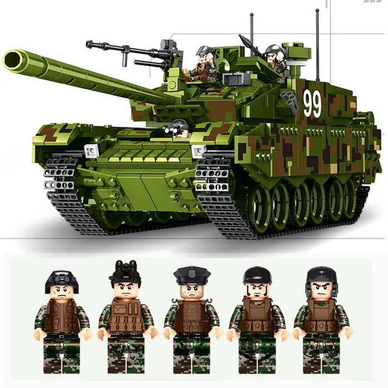 New 632002 1339pcs Military Series Type 99 Main Battle Tank Model Building Block set Bricks Toys For children Boy's Gift |