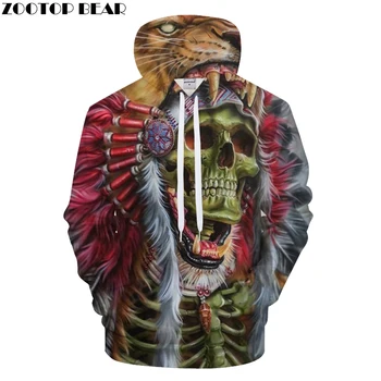 

Skull 3D Hoodies Men Hoody Printed Tracksuit Summer Funny Sweatshirt Long Sleeve Coat Vintage Pullover 2018 Drop Ship ZOOTOPBEAR