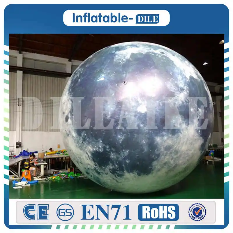Дизайн 3 м высокий надувной земной шар с светодиодный подсветкой для рекламного события продвижение - Цвет: 5m(moon)