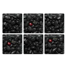 Горячая Распродажа 6 шт. 13x13 см черный камень узор 3D нескользящий, водонепроницаемый стикер для ванной#0822 B