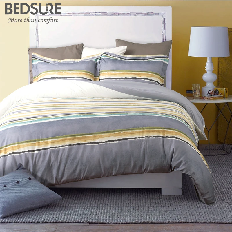 Bedsure Duvet Cover Set Soft Striped Hypoallergenic Washed Cotton Pillowcase Duvet Cover Bed  Bedsure Duvet Cover Set Soft Striped Hypoallergenic Washed Cotton Pillowcase Duvet Cover Bed
