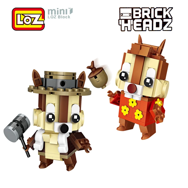 

LOZ Building Blocks Toy Squirrel Chipmunk Chip 'n Dale Mini Brick Head Action Figure Toy For Children Age 6+ Offical Authorized