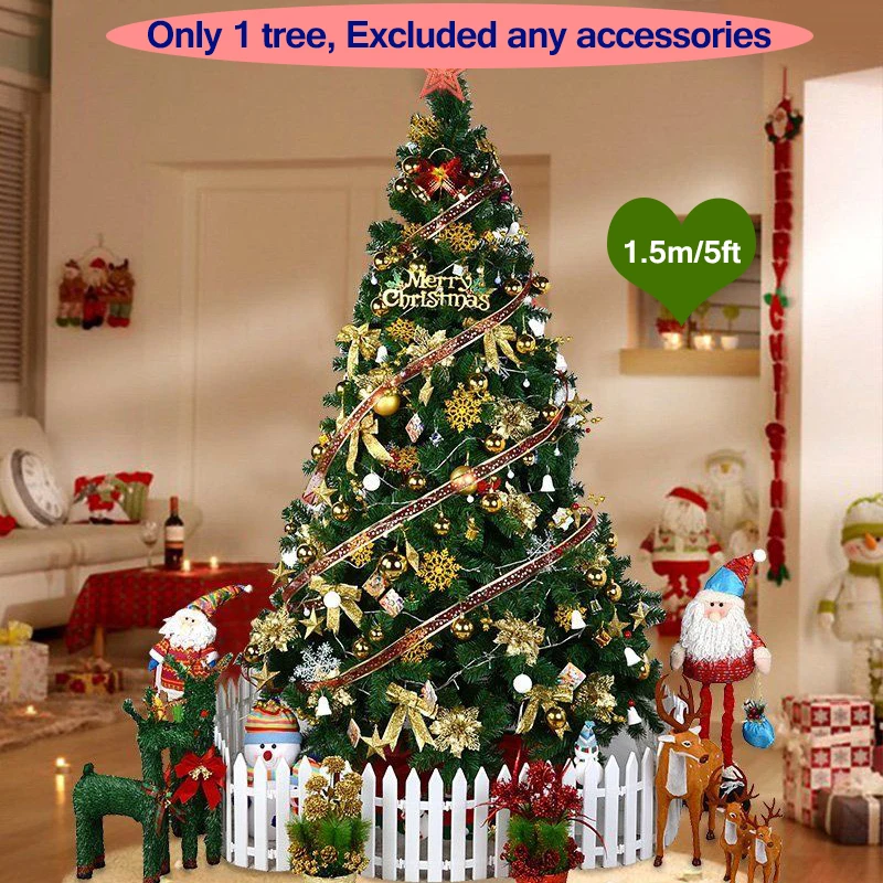 1.5 Meter 150CM Christmas Tree Christmas Decorations for home Artificial Decorations Xmas Tree For New Year Festival 300 Branch 1.5 Meter 150CM Christmas Tree Christmas Decorations for home Artificial Decorations Xmas Tree For New Year Festival 300 Branch