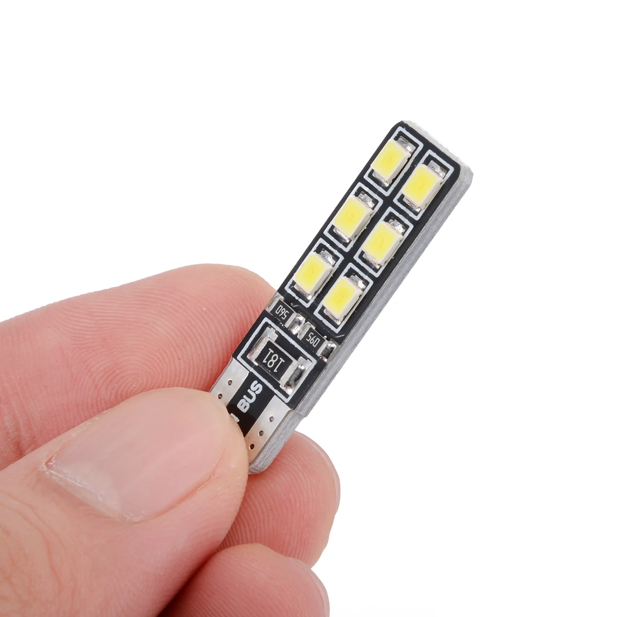 6Pcs/set White T10 194 168 2835 12LED Canbus Error Free Width Door Map Light Bulb License Plate Auto Lamps 12V