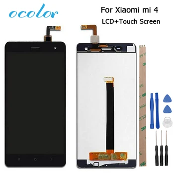 

ocolor 1920x1080 FHD For Xiaomi Mi4 LCD Display and Touch Screen 5inch Screen Digitizer Assembly Black White + Tools+Adhesive