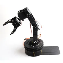 Роботизированный манипулятор 6 Dof металлическая рука робота(3D Вращающаяся база+ металлический механический коготь+ 6 шт. высокий крутящий момент сервоприводы RC игрушка