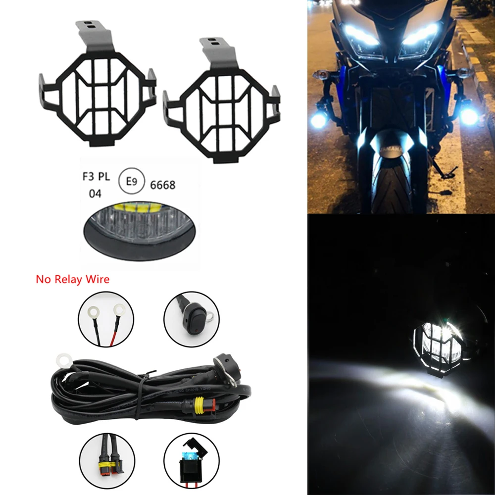 Универсальные Противотуманные фары для мотоцикла светодиодный противотуманный фонарь фары для защиты жгута проводов для Bmw R1200 GS ADV R1200gs 2010 R1200gs