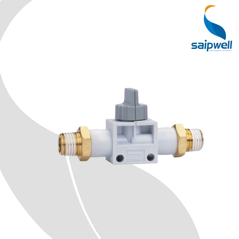 

2-way Standard Fast Connector Penumatic Tools,Diameter Both 1/2 P&A ,Grey Switch External Thread Valve/Manual Brake VHK2-04S-04S
