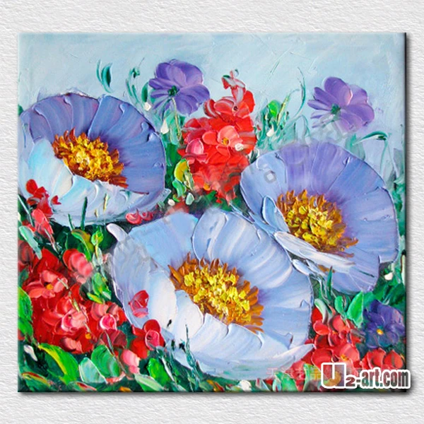 

Large flowers oil painting reproduction handmade oil painting canvas arts for bedroom wall decoration