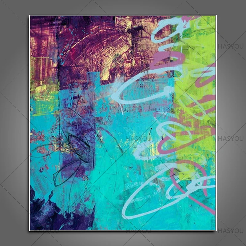 

Free Shipping Artist Handmade colourful Oil Painting Modern Abstract Pop canvas Oil Painting For Living Room home Decoration