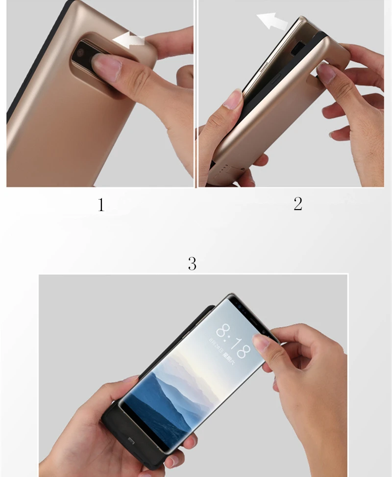 Портативное зарядное устройство чехол для samsung Galaxy S9 S8 Plus Note 8 чехол для зарядного устройства внешний резервный чехол для зарядного устройства