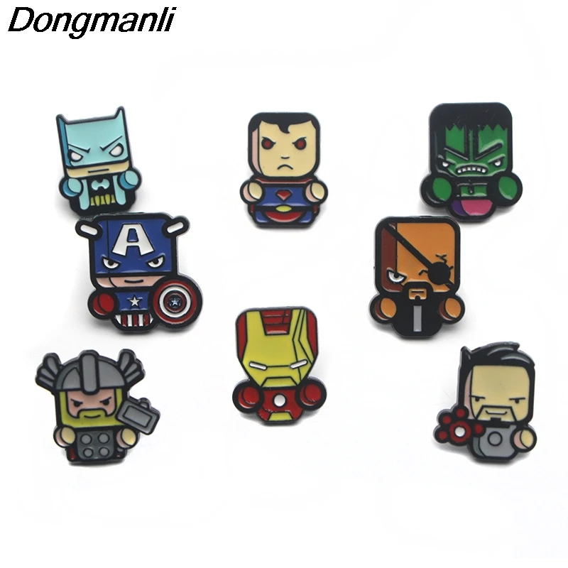 P3856 Dongmanli Fashion Cartoon Cute Metal Enamel Brooches and Pins Collection Lapel Pin Backpack Badge Collar Jewelry