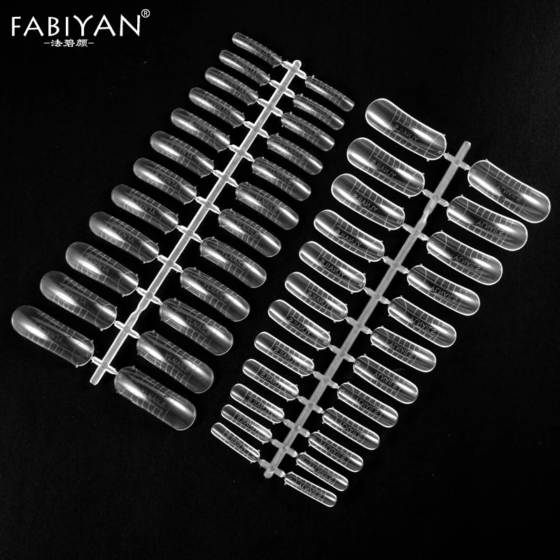 

100/120/240Pcs False Nail Art Tips Mold Polygel Quick Extension Builder DIY Manicure Tools With Scale Form Finger Transparent