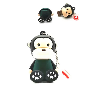 

2019 Hot Sale Cartoon Monkey USB Flash Drive 4GB 8GB 16GB 32GB 64GB Mini Cute Memory Stick Pendrive Creative Animal U Disk