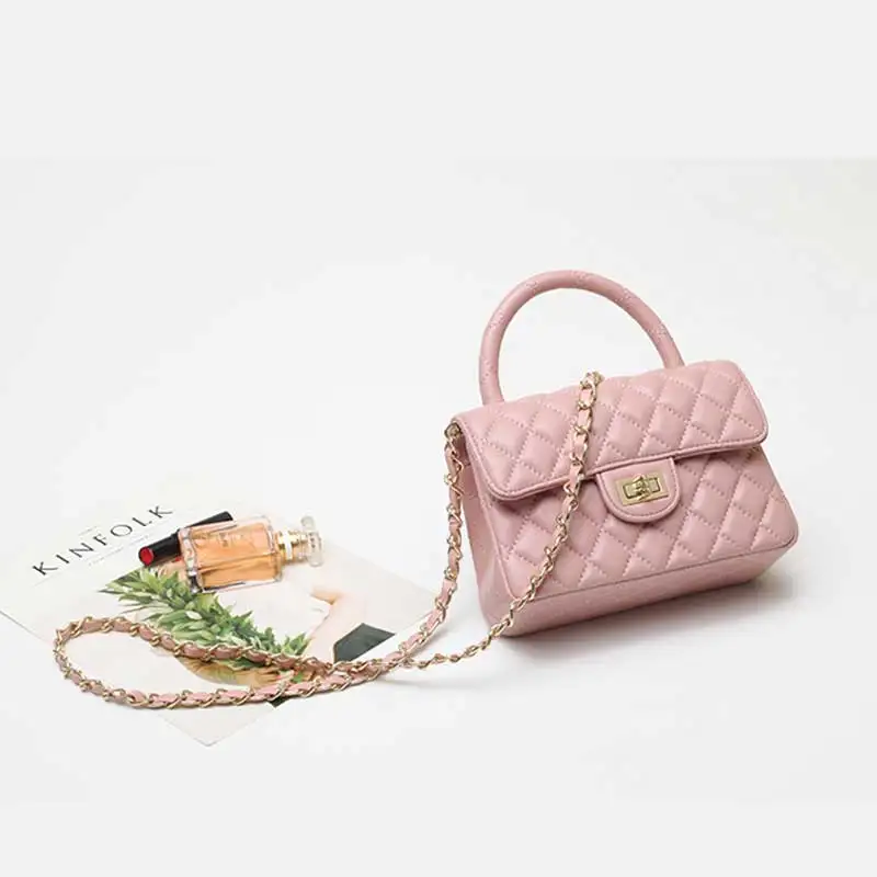 

Luxury Leathe Sheepskin Famous Brand 2018 For Women Handbag Genuine Leather Small Flap Chain Bags Fashion Crossbody Elegant Bags