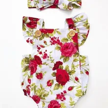 Pudcoco/Новинка года; брендовая одежда для новорожденных девочек; комбинезон с цветочным рисунком; боди; повязка на голову