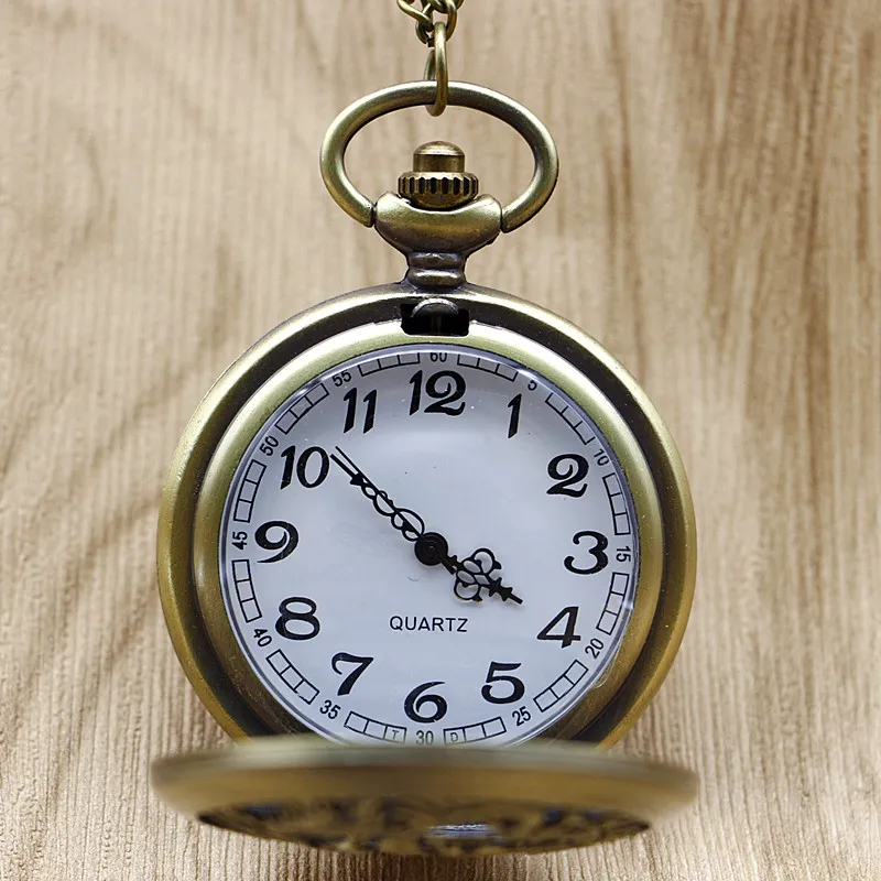 Antique-Steampunk-Vintage-Hollow-Bronze-Dragon-Phoenix-Quartz-Pocket-Watch-Necklace-Pendant-Clock-Chain-Men-s
