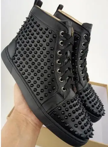 2018 Top quality Men Multicolor Spike Shoes Floral Printing Lace Up Sneaker Mixed color Rivet Sapatos High Top Men Casual Shoes 2018 Top quality Men Multicolor Spike Shoes Floral Printing Lace Up Sneaker Mixed color Rivet Sapatos High Top Men Casual Shoes