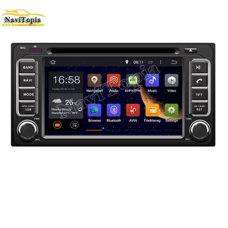 Excellent NAVITOPIA 6.2 Inch 4G RAM 32G ROM Octa Core Android 9.0 Car DVD GPS for Toyota Vios for Toyota Tundra for Toyota Highlander 1