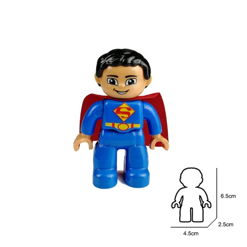 Русалка Микки Маус Минни Супермен Фигурки большого размера строительные блоки персонаж совместим с Duplo кирпич детская игрушка - Цвет: Superman