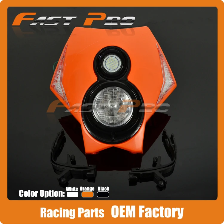

Motorcycle Dirt Bike Supermoto Universal LED Headlights Headlamp StreetFighter For KTM EXC EXCF SX XC XCR XCW XCF SXF SXS MX