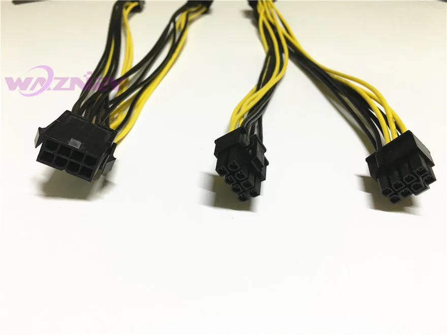 Top GPU 6 pin / 8pin 8 pin Female to dual PCI-E PCI Express 8pin ( 6+2 pin ) Male power cable wire For graphics card BTC Miner 20cm 20