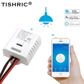 

TISHRIC Basic WIFI Switch Module/Light 10A/16A/220V Interruptor Domotica Smart Home Automation Controllers work with Alexa