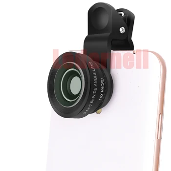 

Mobile telescope 5 in 1 Camera Lens kit Telephoto zoom Fish eye lens Wide-Angle&Macro Lenses with black phone case For Phone