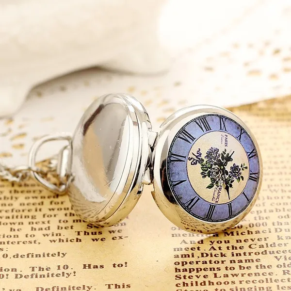 2019New продукты женские карманные часы высокого качества стимпанк ожерелье кулон кварцевые карманные часы модный принт Relogio Feminino