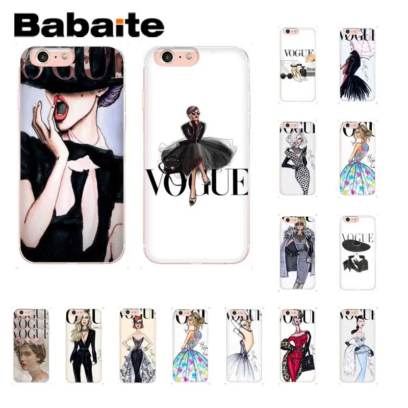 

Babaite VOGUE Christmas Girl Cover Soft Shell Phone Case for iPhone 6S 6plus 7 7plus 8 8Plus X Xs MAX 5 5S XR 10