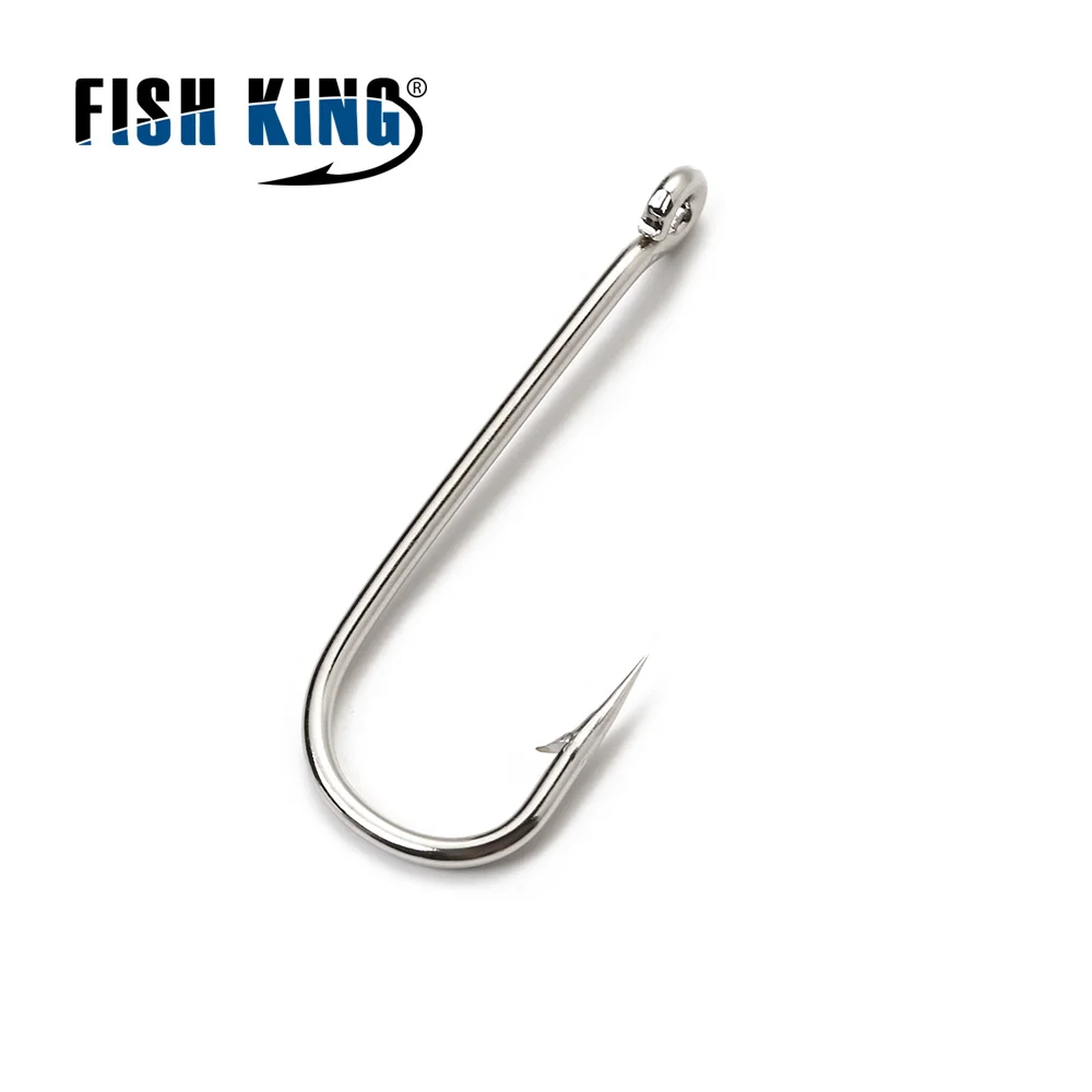 FISH KING 2335 круглый крючок из углеродистой стали 100 шт./лот 10 #-20 # острый с бородкой