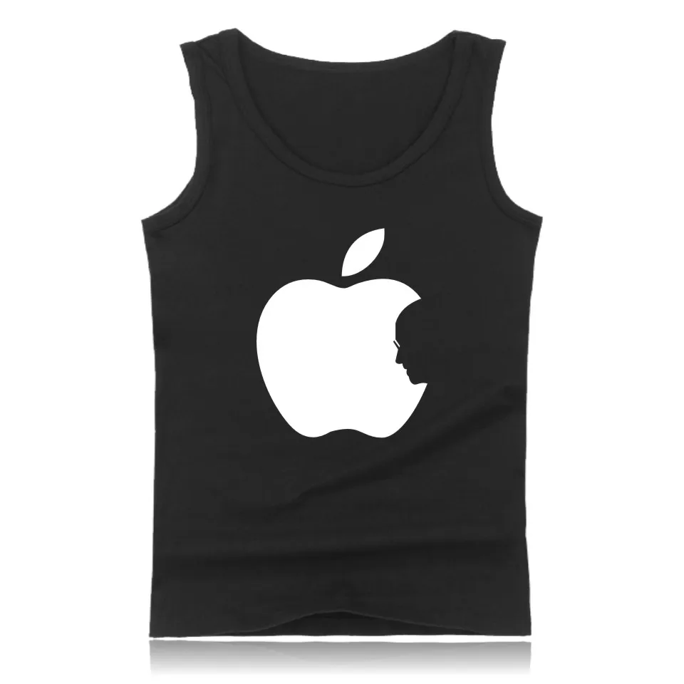 Модные хлопковые топы на бретельках Apple Steve Jobs 4 цвета забавная Повседневная