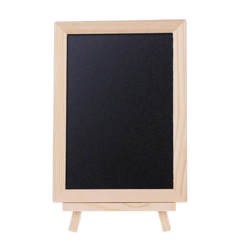 

Desktop Message Board Blackboard Wood Tabletop Chalkboard Double Sided Blackboard School Supplies