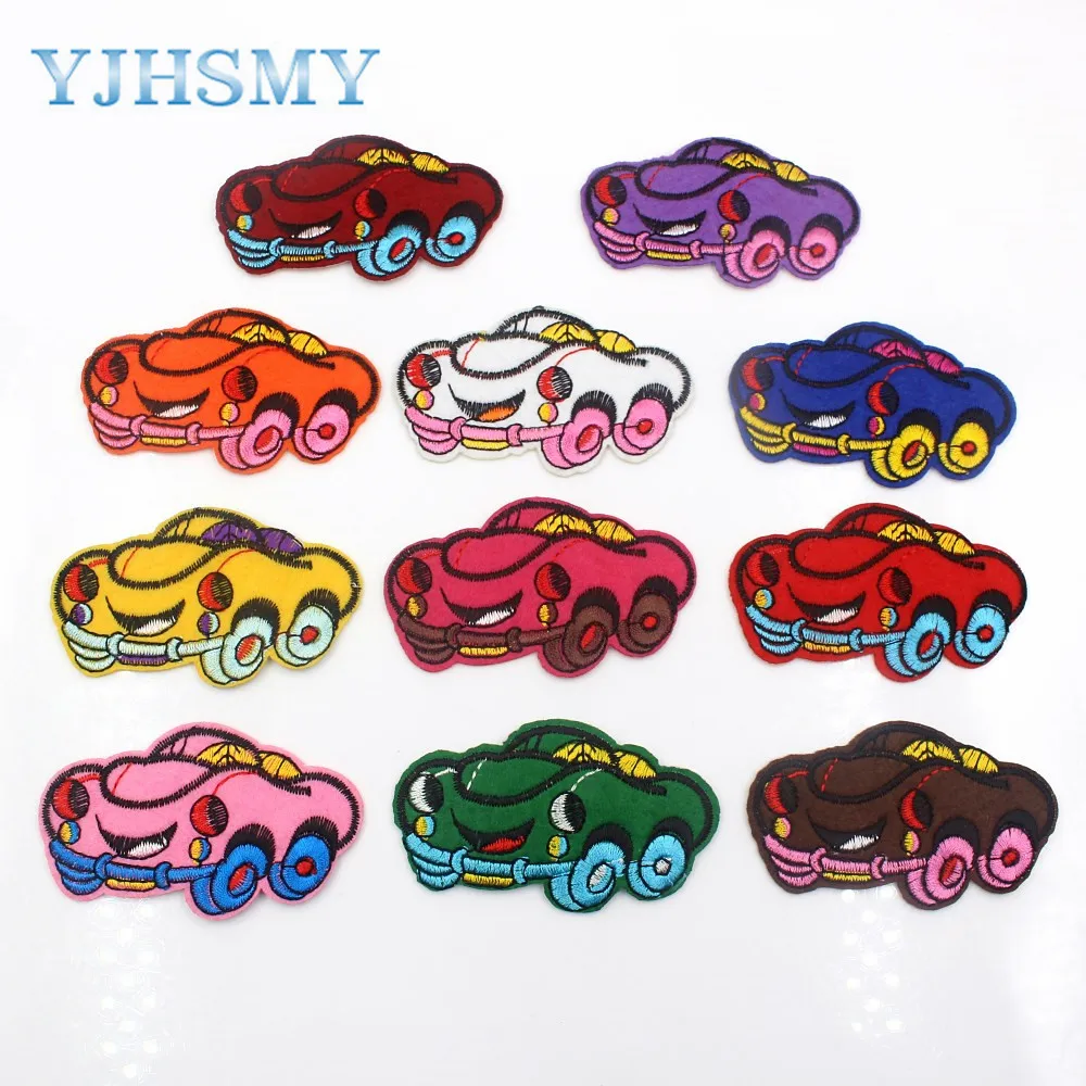 YJHSMY 181226-3 10pieces/lot Fashion Cartoon car paste patch can be ironed slit subsidized clothing pants decorated | Дом и сад