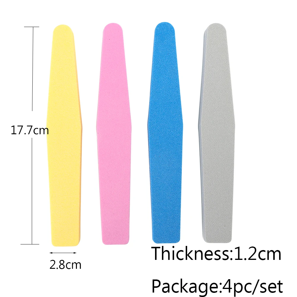 4 шт. ромб пилка для ногтей набор лак для ногтей шлифования Бумага пилка для ногтей Маникюр Педикюр Профессиональный Уход за ногтями Инструменты SAA45