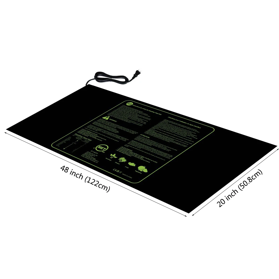 122x50,8 см; водонепроницаемая подошва теплица для растений грелку 48x20in прорастание семян Семена-проростки распространения стартовый коврик инструменты для сельского хозяйства
