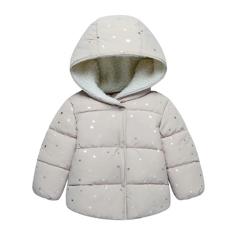 HOT 2017 NEW Autumn Winter Baby Outerwear Infants Girls Hooded Printed
